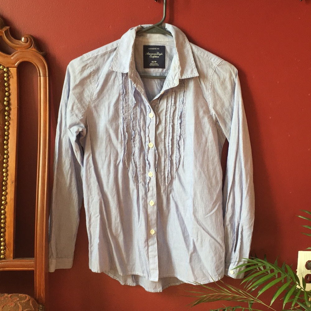 XS/TP Cute Ruffle Button Down Shirt